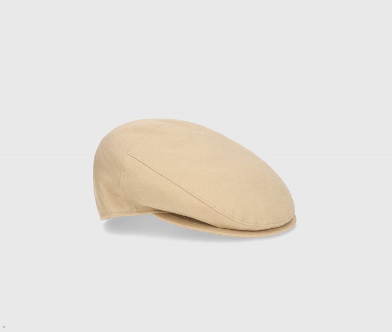 Casquette Plate Borsalino Vincenzo Soft Beige | BDD-32665635