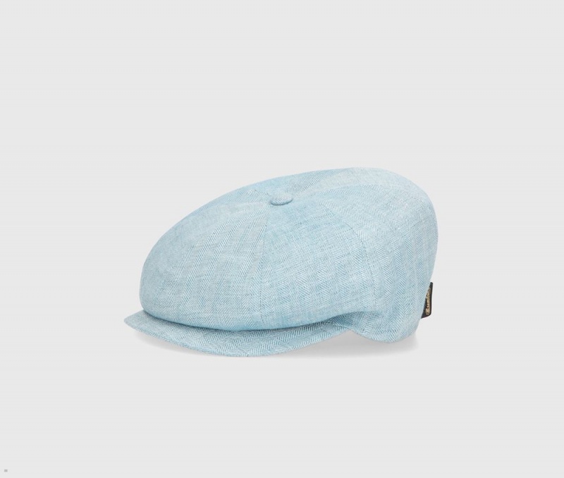 Casquette Plate Borsalino Ubaldo 8 Segment Bleu | ZQY-44477589