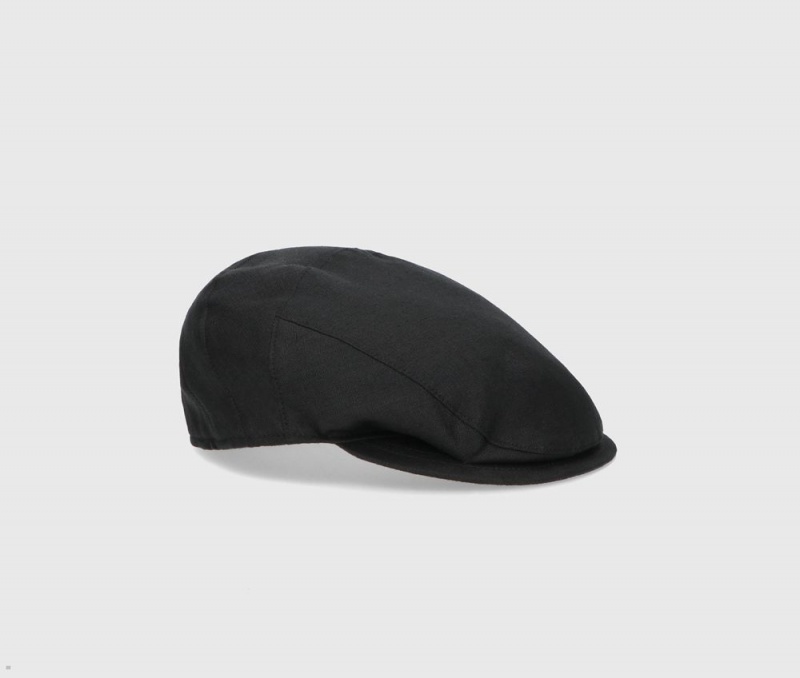 Casquette Plate Borsalino Vincenzo Soft Noir | EFI-64465626