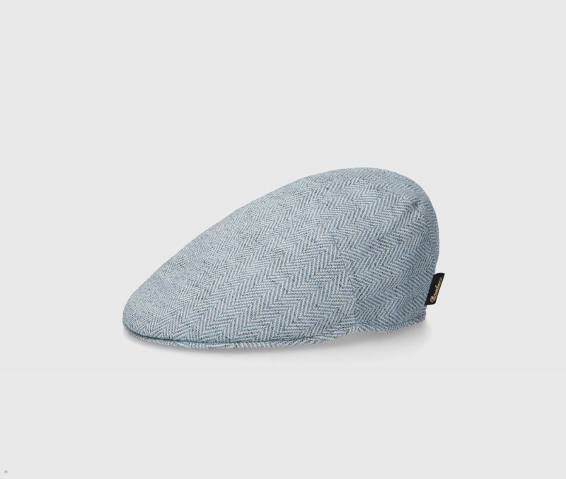 Casquette Plate Borsalino Paris Goose Beak Bleu | JQK-62063775