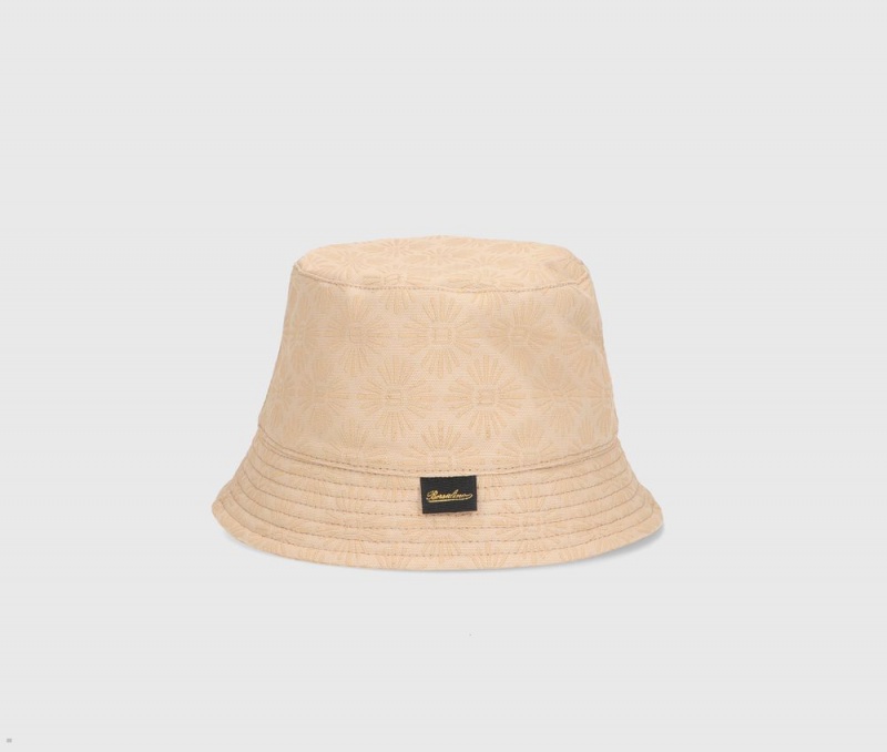 Chapeau Bucket Borsalino Rubberized Print Beige | UEU-53565578