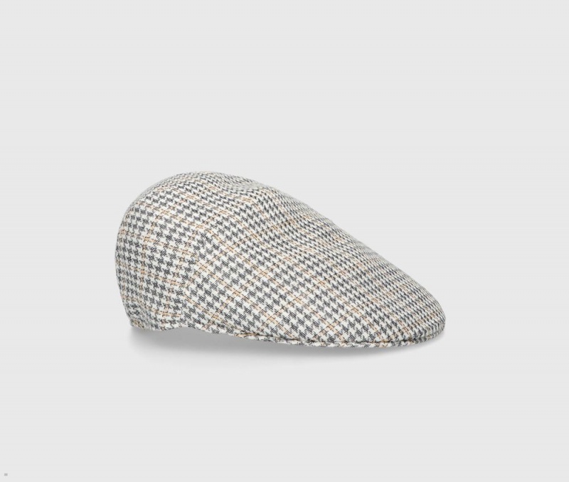 Casquette Plate Borsalino Paris Goose Beak Beige | LWE-67872606