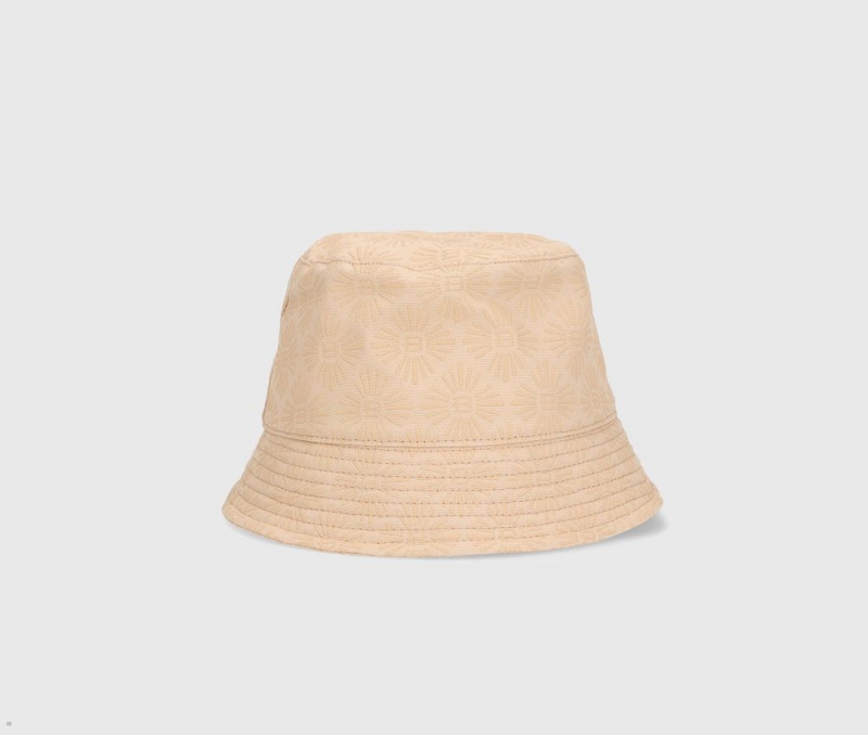 Chapeau Bucket Borsalino Rubberized Print Beige | UEU-53565578