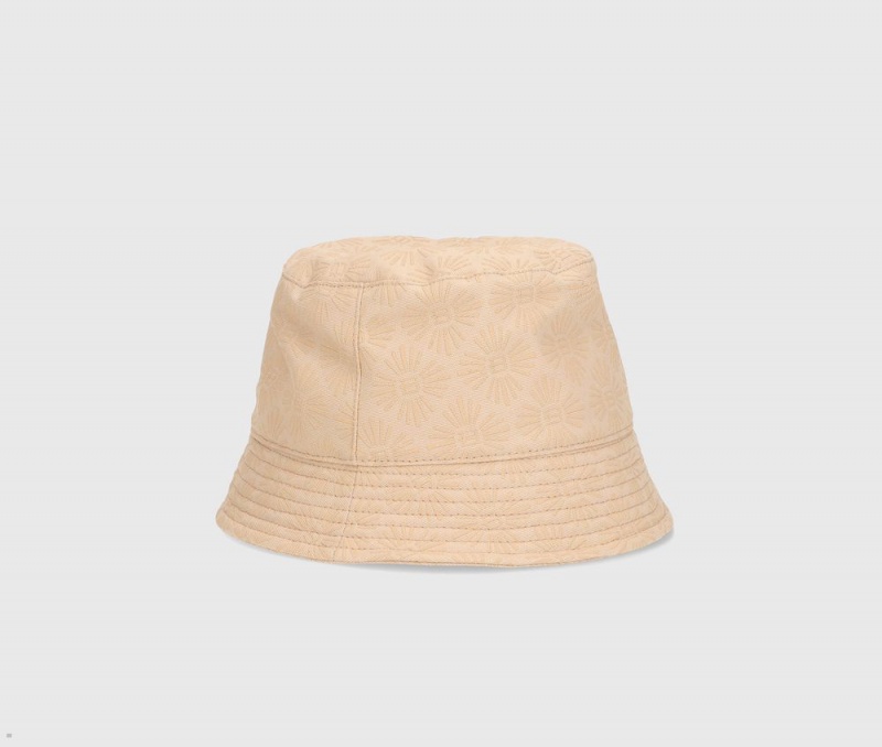 Chapeau Bucket Borsalino Rubberized Print Beige | UEU-53565578