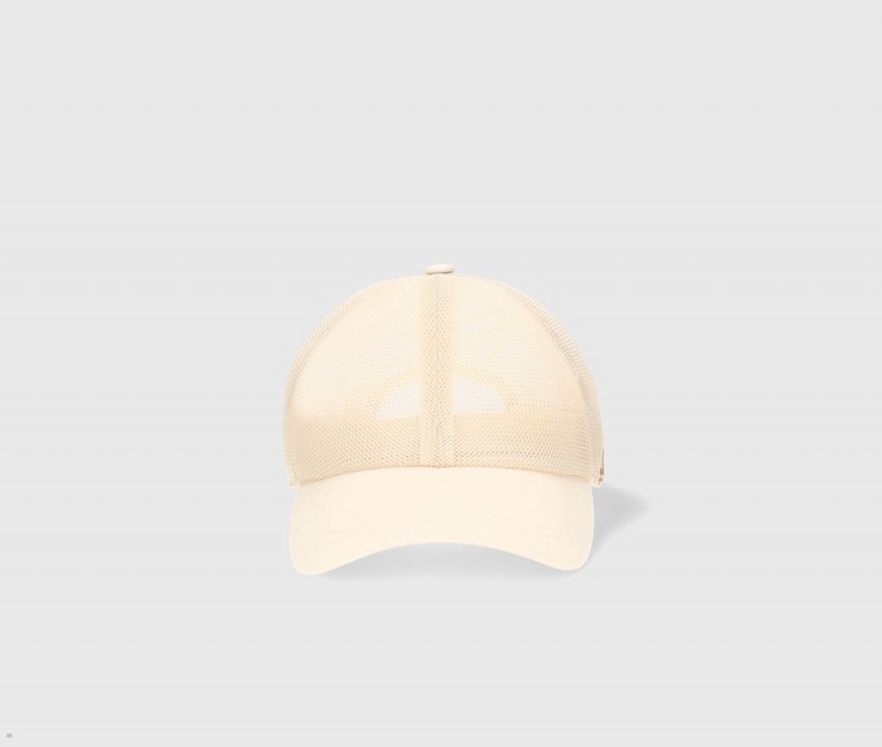 Casquette De Baseball Borsalino In Mesh Fabric Beige | BIE-77647879