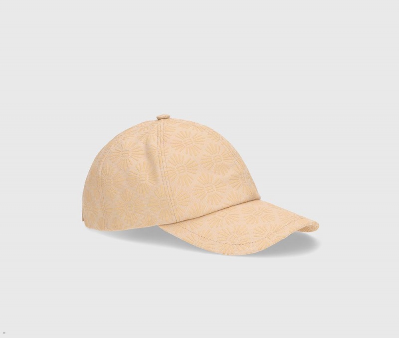 Casquette De Baseball Borsalino Rubberized Print Beige | YEB-80358888