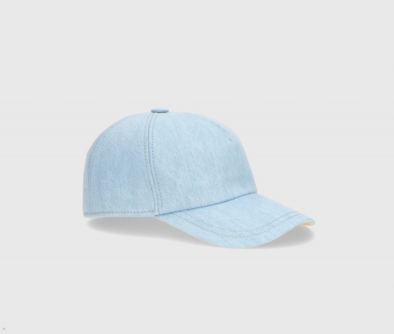 Casquette De Baseball Borsalino Denim Bleu | DML-92298538